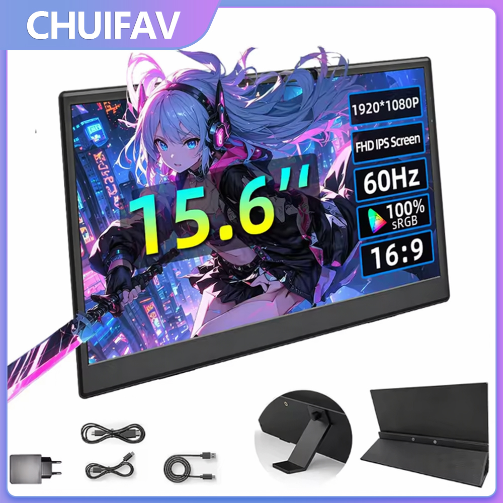 Xbox Laptop Accessories - Monitor Portátil CHUIFAV de 15,6 Polegadas