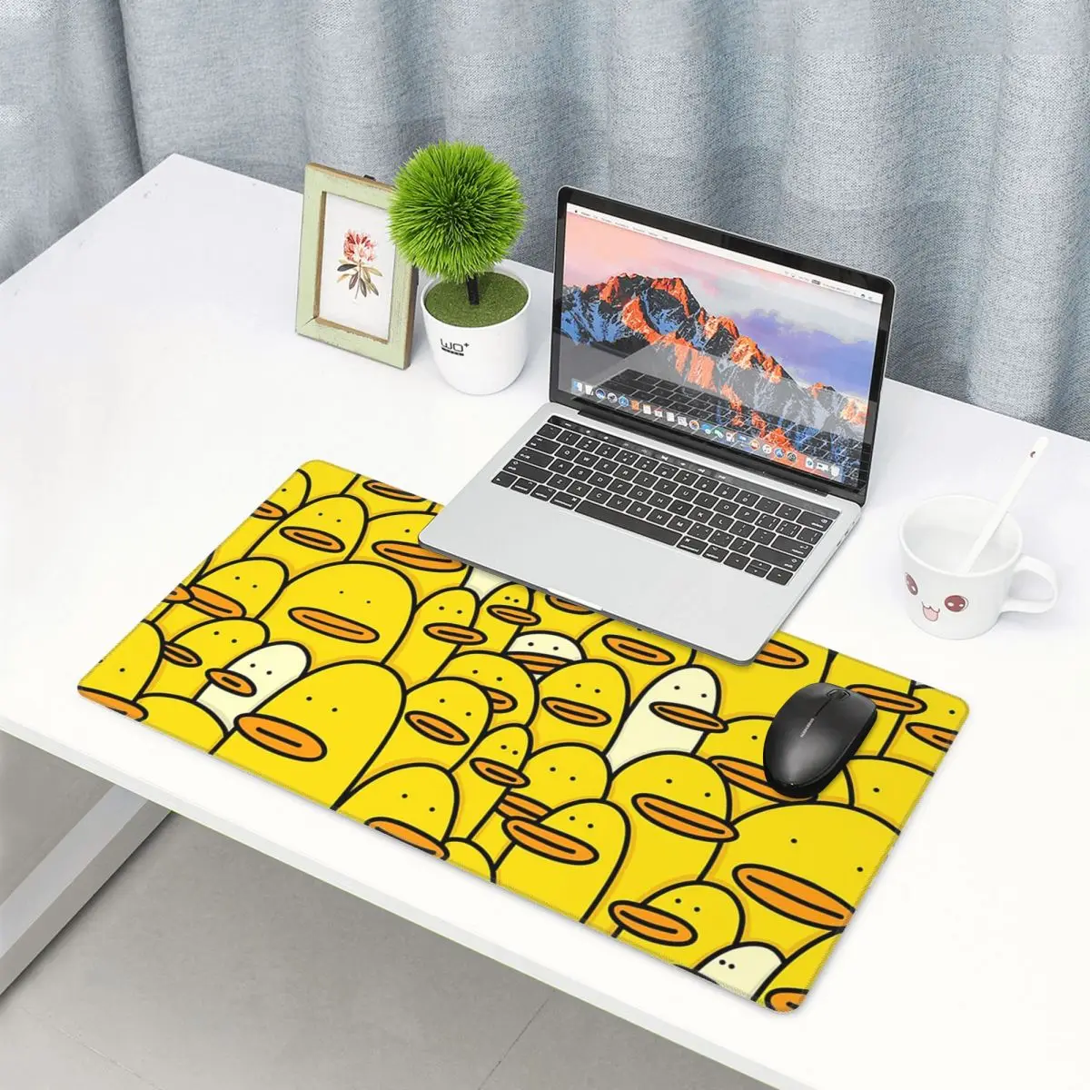 Yellow Laptop Accessories - Grande Mouse Pad com Padrão de