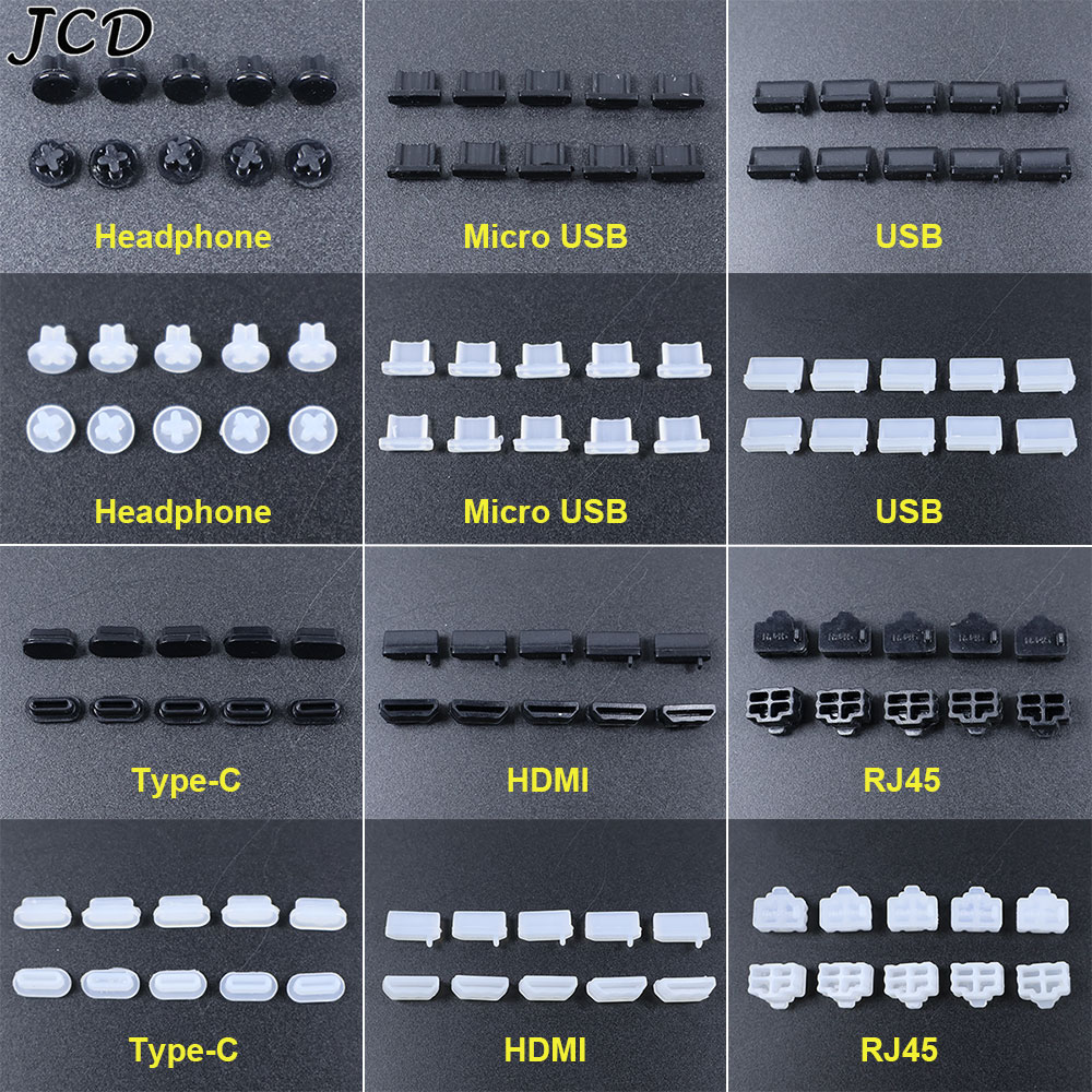 Laptop Accessories Protector - JCD 10pcs Silicone Tipo-C Micro USB