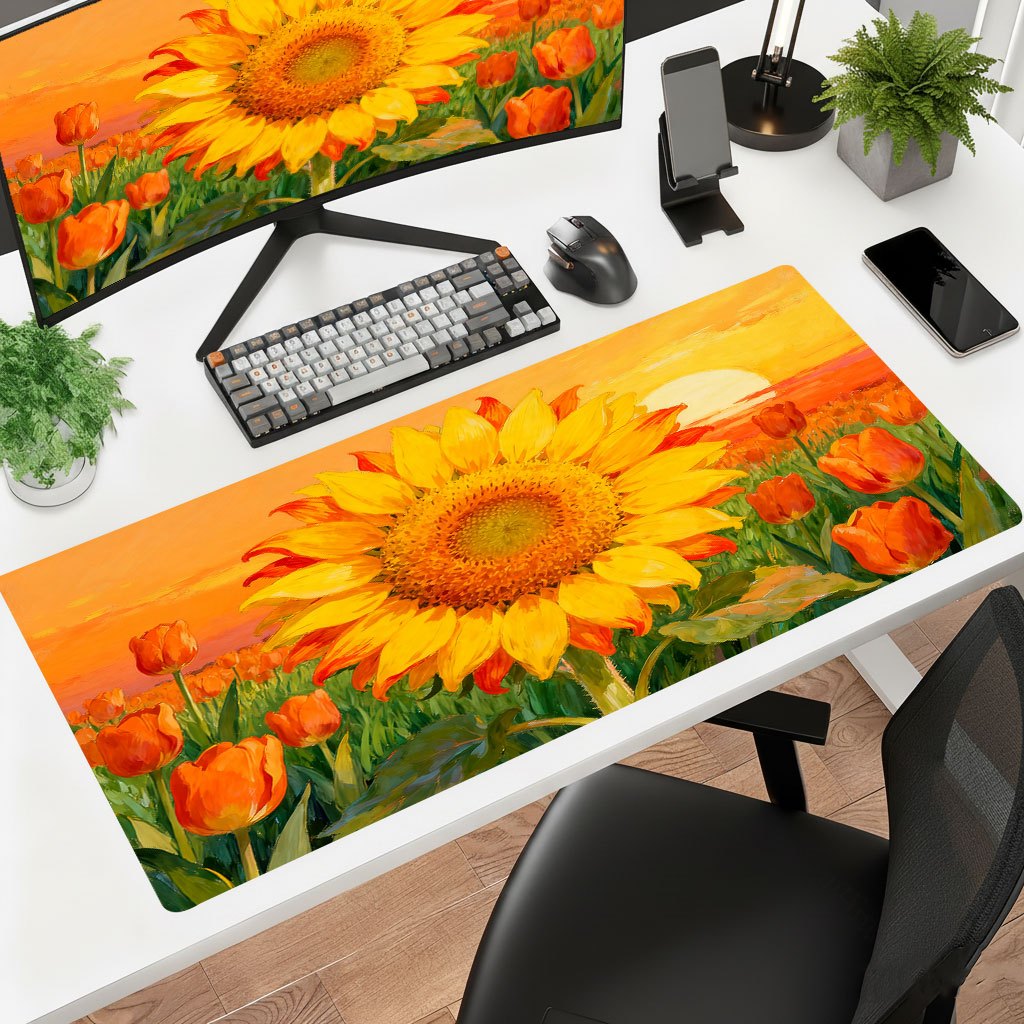Yellow Laptop Accessories - Mouse Pad Amarelo Girassol, Tapete de
