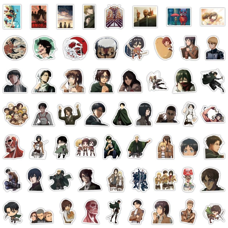 Laptop Accessory - 60 Adesivos de Anime Attack on