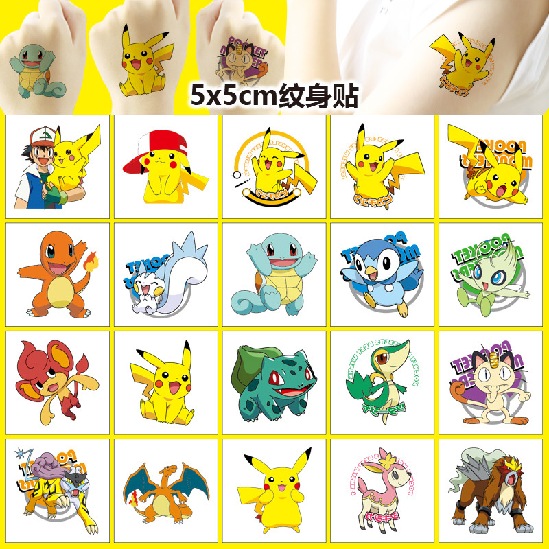 Laptop Accessories Cute - 5*5cm 20 pçs pokemon pikachu tatuagem