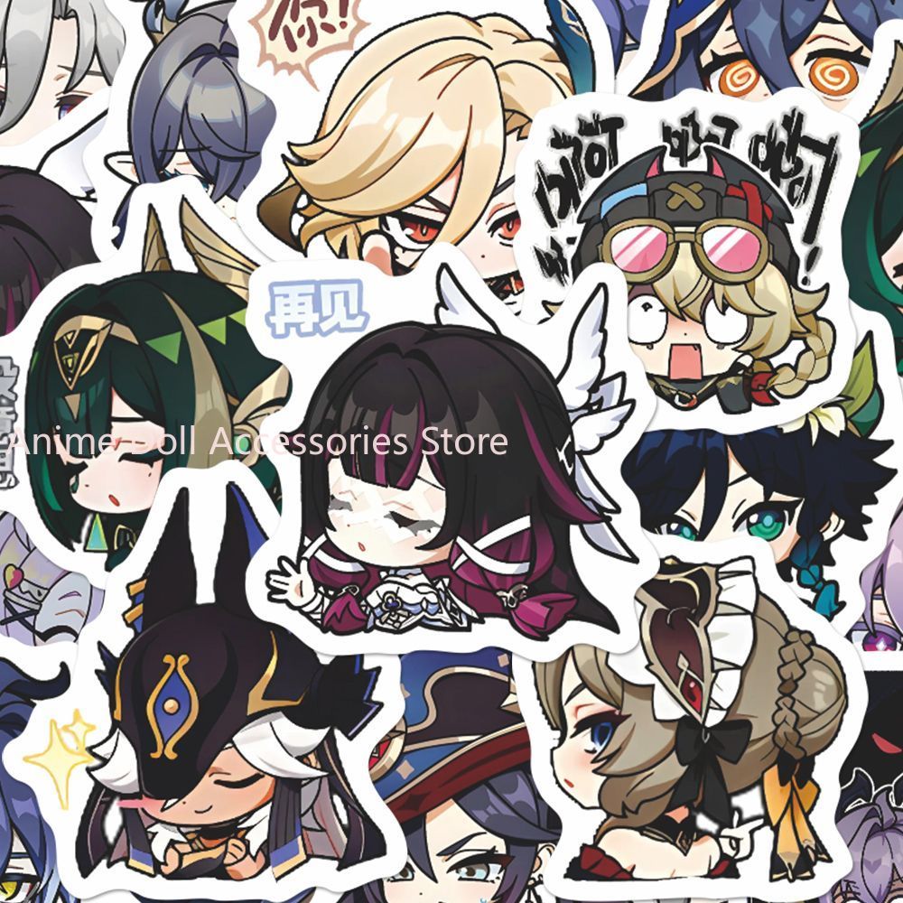 Laptop Accessory - 64PCS Adesivos de Anime Genshin Impact