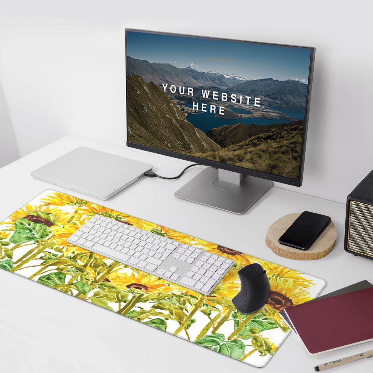 Tapete de rato grande com esta - Yellow Laptop Accessories avaliação e preço
