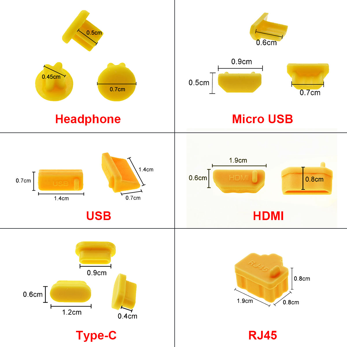 JCD 10pcs Silicone Tipo-C Micr - Laptop Accessories Protector avaliação e preço