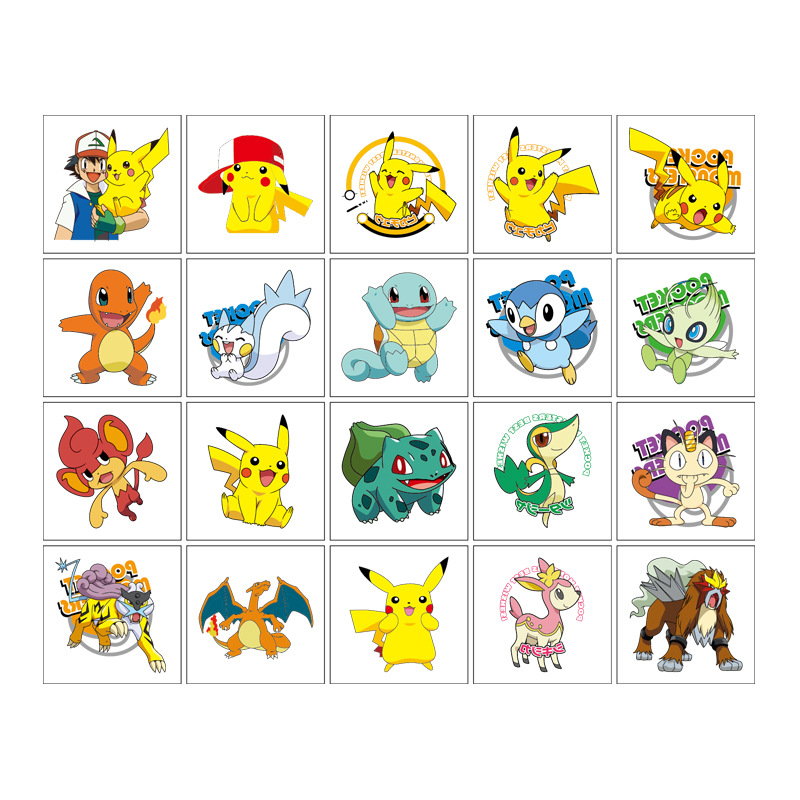 5*5cm 20 pçs pokemon pikachu t - Laptop Accessories Cute avaliação e preço