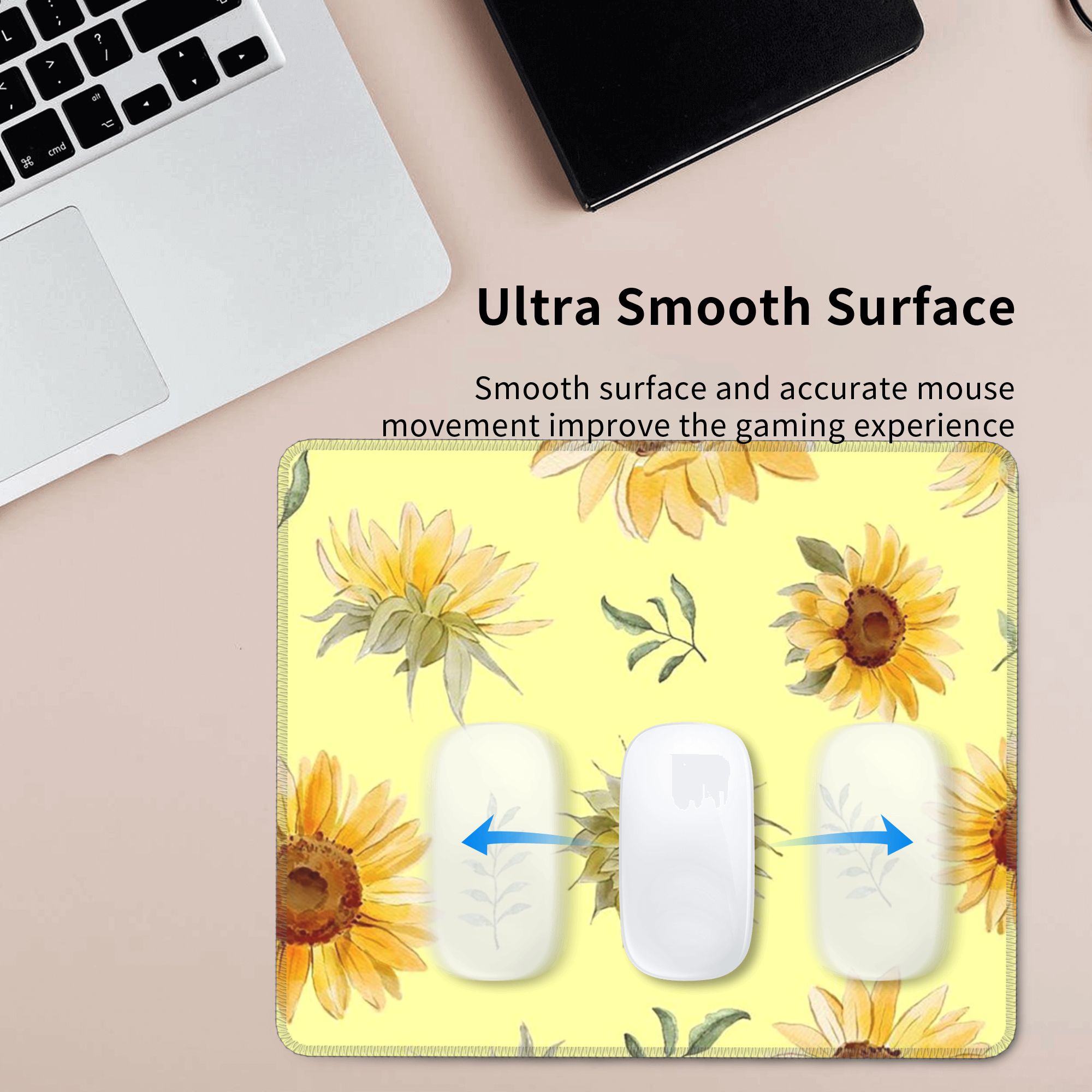 Mouse pad floral amarelo vibra - Yellow Laptop Accessories avaliação e preço