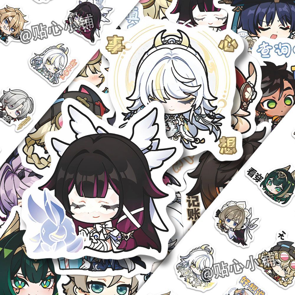 64PCS Adesivos de Anime Genshi - Laptop Accessory avaliação e preço